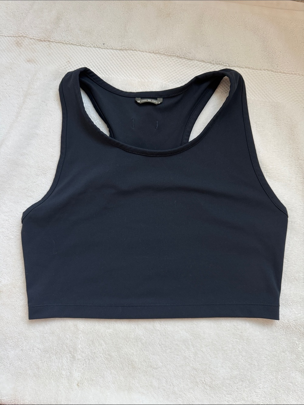 Oiselle Women’s Basic Bird Racerback Crop Tank Top- Navy
